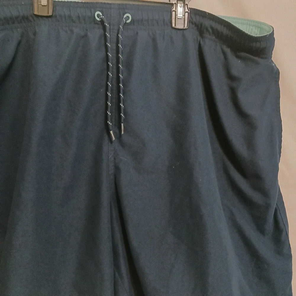 George Swim Trunks Mens 3XL 48-50 Navy Blue Excellent Drawstring Pockets